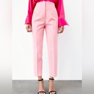 Zara pink high waisted pants